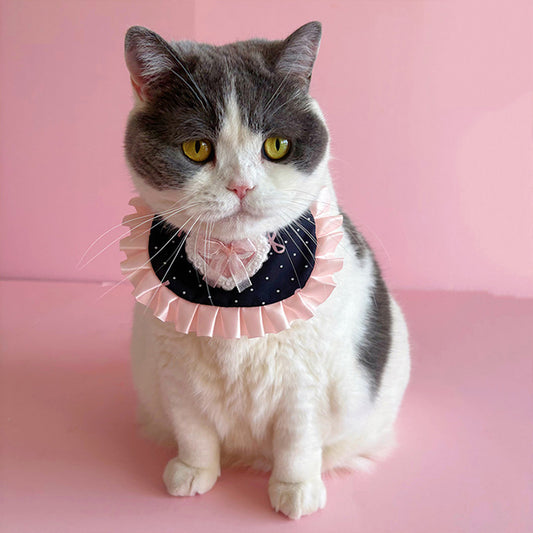 Bow Heart Ruffle Bandana Bib