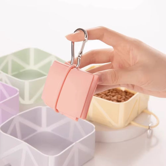 Portable Fold & Feed Travel Bowl