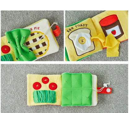Interactive Treat-Hiding Dog Training Book Toy