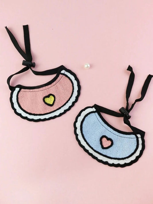 Heart Print Bandana Bib