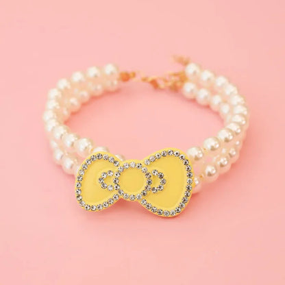 Bow Faux Pearl Necklace