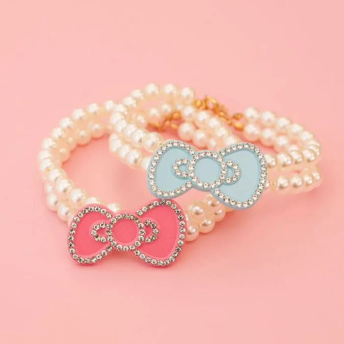 Bow Faux Pearl Necklace
