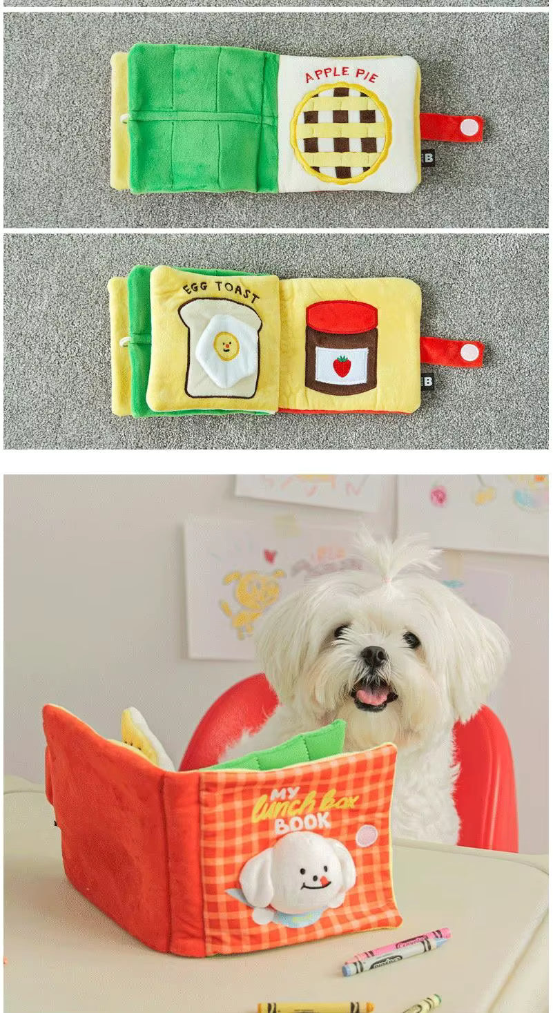 Interactive Treat-Hiding Dog Training Book Toy