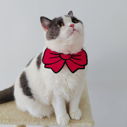 Ribbon Bow Print Bandana Bib