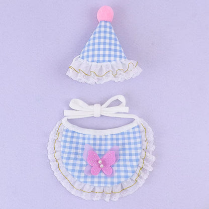 Embroidered Butterfly Hat and Bandana Set