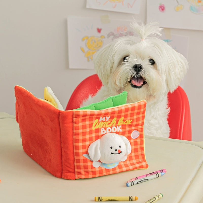 Interactive Treat-Hiding Dog Training Book Toy