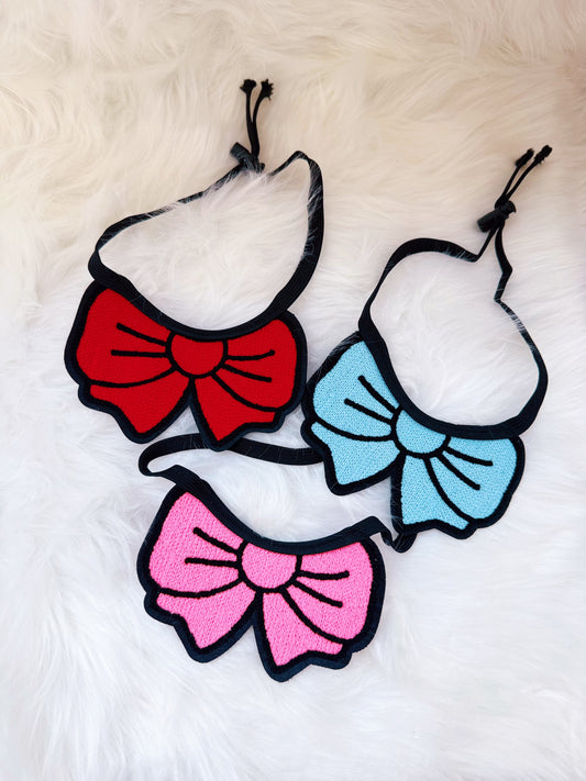 Ribbon Bow Print Bandana Bib
